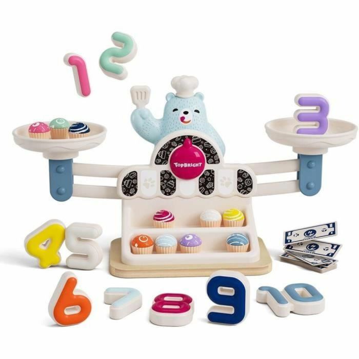 TOP BRIGHT TOP1721286189644 Yummy Balance Bear - Balanza de Equilibrio con Cupcakes y Números para Contar