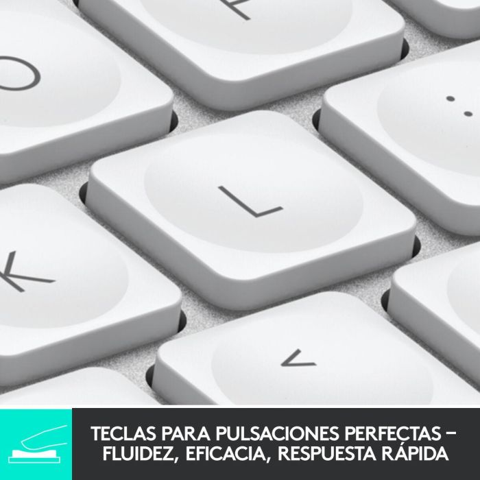Logitech MX Keys Mini Teclado Inalámbrico Gris Pálido - Teclas Esféricas Cóncavas, Retroiluminación Inteligente, Bluetooth 36