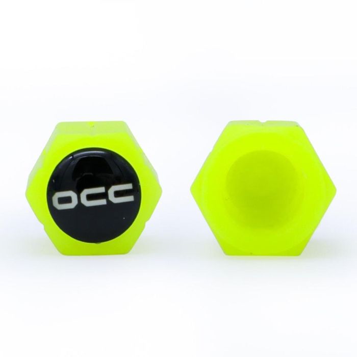 Occ Sport Tapones Válvula Led Amarillo OCCLEV005 - Universal, Brillo Oscuridad, Pack 4 Unidades 4 Occ Sport Tapones Válvula Led Amarillo OCCLEV005 - Universal, Brillo Oscuridad, Pack 4 Unidades 4