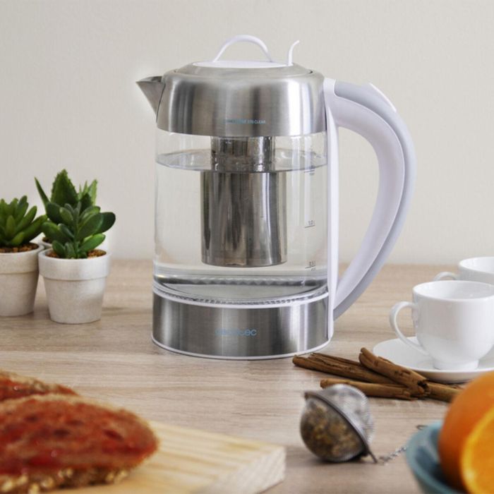 Hervidor Cecotec ThermoSense 370 Clear 2200W 1,7 L Blanco Acero Inoxidable 2200 W 1850-2200 W 1,7 L 1
