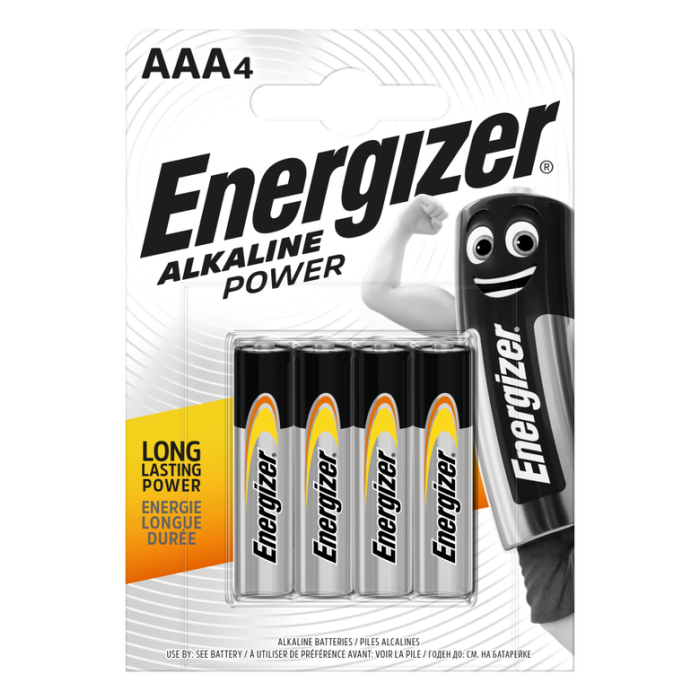Energizer ENE300132604 Pila Alcalina Power AAA Lr03 - Blíster 4 Unidades - Larga Duración, Mantiene Carga 10 Años Energizer ENE300132604 Pila Alcalina Power AAA Lr03 - Blíster 4 Unidades - Larga Duración, Mantiene Carga 10 Años