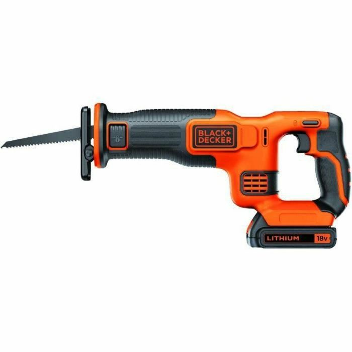 Black + Decker Sierra Sable Inalámbrica 18V 1.5Ah con Batería y Hoja de 15cm 0 Black + Decker Sierra Sable Inalámbrica 18V 1.5Ah con Batería y Hoja de 15cm 0