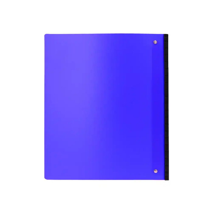 Liderpapel Carpeta 4 Anillas Redondas 25 mm Polipropileno DIN A4 Ultra Compacta Lomo Extensible 4 cm Azul 4