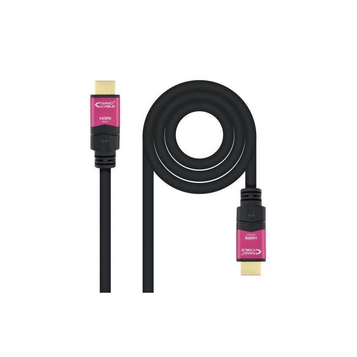 Nano Cable 10.15.3715 Cable HDMI 2.0 Macho-Macho 4K@60Hz 18 Gbps 15m Negro 0 Nano Cable 10.15.3715 Cable HDMI 2.0 Macho-Macho 4K@60Hz 18 Gbps 15m Negro 0