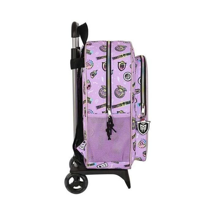 Mochila Escolar con Ruedas Monster High Best boos Lila 33 x 42 x 14 cm 2