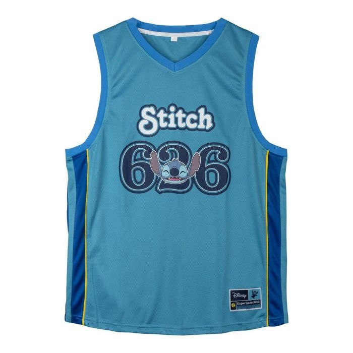 Camiseta de baloncesto Stitch Azul Unisex 0 Camiseta de baloncesto Stitch Azul Unisex 0