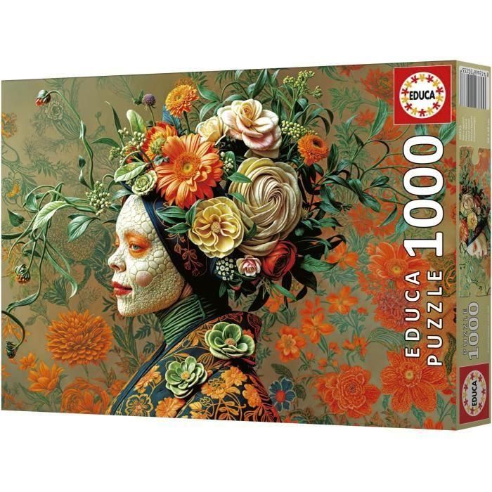 Educa Puzzle 1000 piezas Reina Lagarto para +14 años con cola FIX PUZZLE de Cartón 2