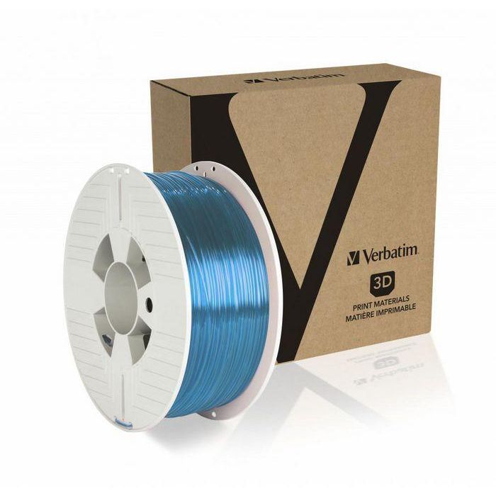 Verbatim 1.75 mm, PET-G, 8.1 KJ/m2, Blue 1 Verbatim 1.75 mm, PET-G, 8.1 KJ/m2, Blue 1