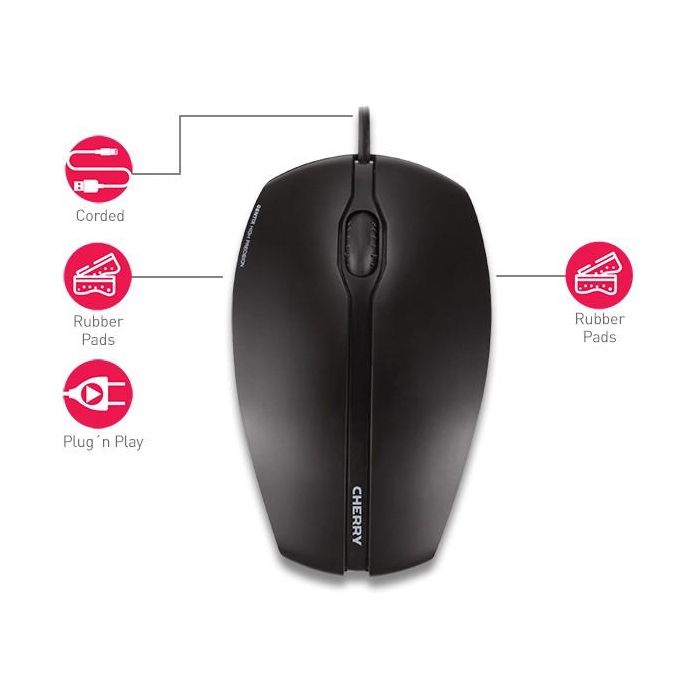 Ratón Cherry Gentix Negro 1000 dpi 3 Ratón Cherry Gentix Negro 1000 dpi 3