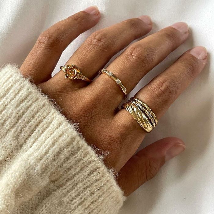 Anillo Mujer 24KAE 124142Y/54 Dorado 14 5