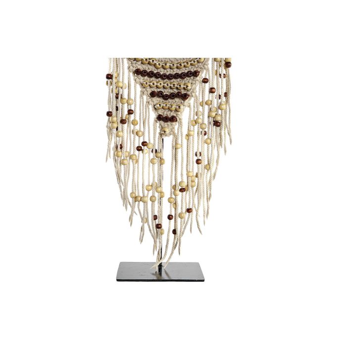 DKD Home Decor Collar Decorativo Balinés de Conchas y Hierro, Natural y Negro, 70 cm Alto x 25 cm Ancho x 15 cm Largo 1