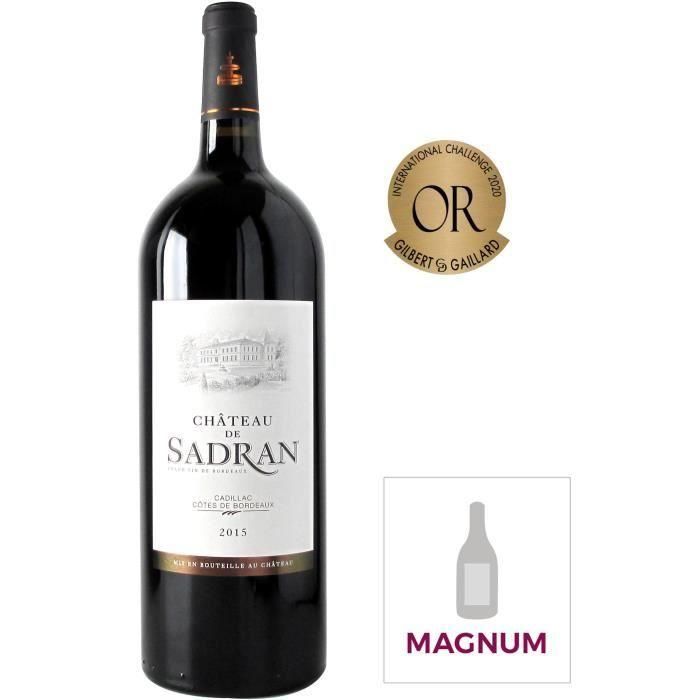 Magnum Château de Sadran 2015 Cadillac Côtes de Bordeaux - Vino tinto de Bordeaux