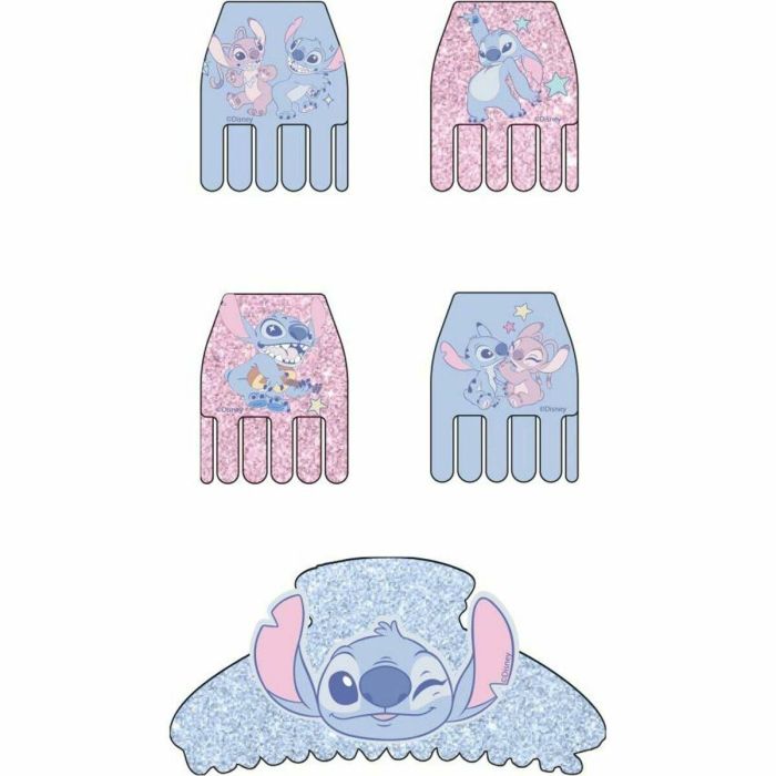Cerdá Clips de Pelo Stitch para Niñas, Accesorios Infantiles, Set de 5 Piezas, Color Azul, Edad Mínima Recomendada 3 Años 3 Cerdá Clips de Pelo Stitch para Niñas, Accesorios Infantiles, Set de 5 Piezas, Color Azul, Edad Mínima Recomendada 3 Años 3