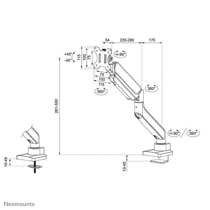 Soporte de Mesa para Pantalla Neomounts DS70PLUS-450BL1 17 Soporte de Mesa para Pantalla Neomounts DS70PLUS-450BL1 17
