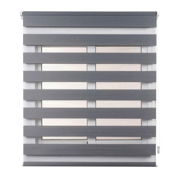 Cintacor - Stor Planet Clip & Fix Estor Enrollable Noche y Día Plata 150x180cm Control de Luz Versátil 1