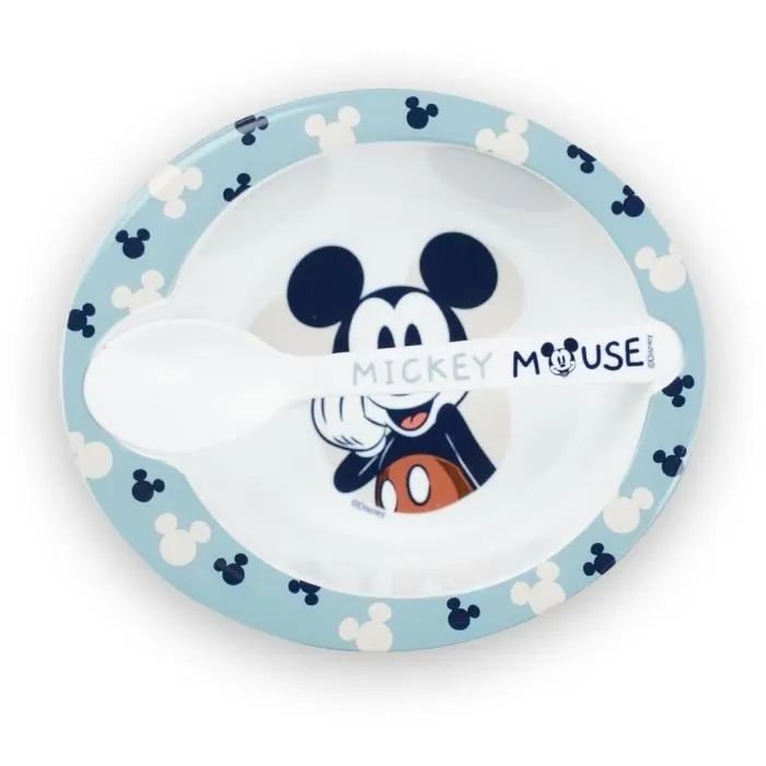 Thermobaby THE3023190132785 Pack Comida Mickey 1ª Edad: Mordisqueador, Bol, Vaso con Asa y 2 Cucharas 2