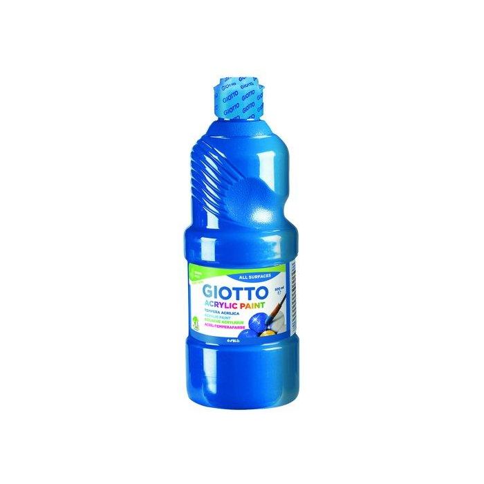 Tempera Acrilica Giotto 500 Ml Azul Cyan