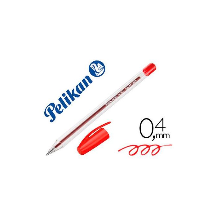 Boligrafo Pelikan Stick Super Soft Rojo 50 unidades