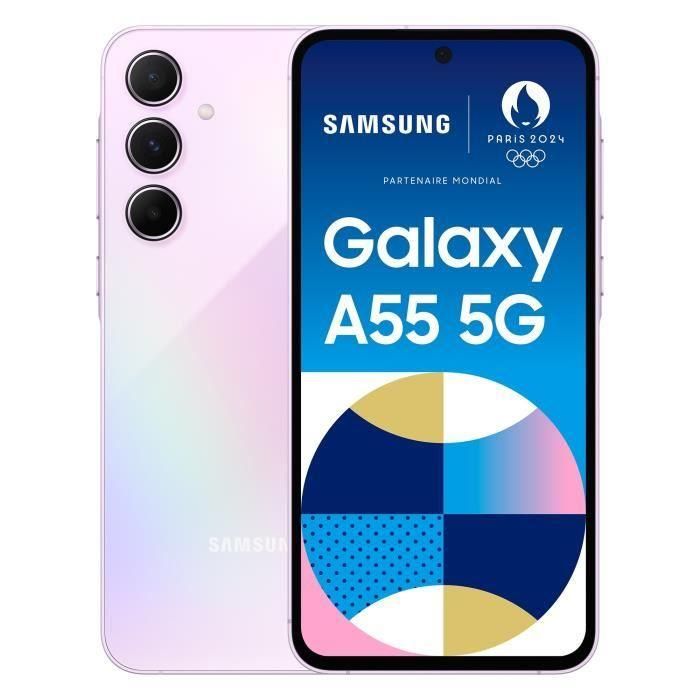 Smartphone Samsung A55 5G L.VIOLET 8 GB RAM 256 GB Negro Lila