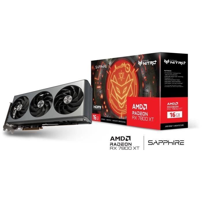 ZAFIRO - Tarjeta gráfica - NITRO+ AMD RADEON RX 7800 XT GAMING OC 16GB - GDDR6 - DUAL HDMI / DUAL DP 1