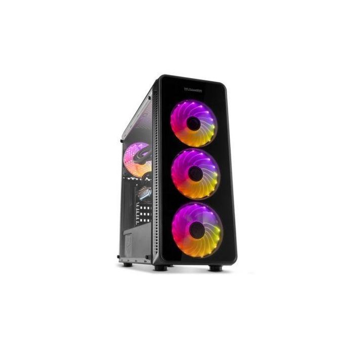 NOX Hummer TGM Chasis Torre Midi Negro con Iluminación RGB, Paneles Cristal Templado, ATX/Micro-ATX/Mini-ITX 0 NOX Hummer TGM Chasis Torre Midi Negro con Iluminación RGB, Paneles Cristal Templado, ATX/Micro-ATX/Mini-ITX 0