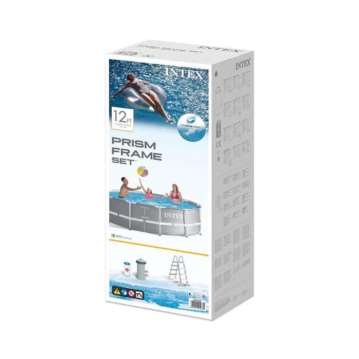 Intex Piscina Prism Frame con Depuradora 8592L, Redonda 366x99 cm para Niños +6 Años, PVC 6 Intex Piscina Prism Frame con Depuradora 8592L, Redonda 366x99 cm para Niños +6 Años, PVC 6
