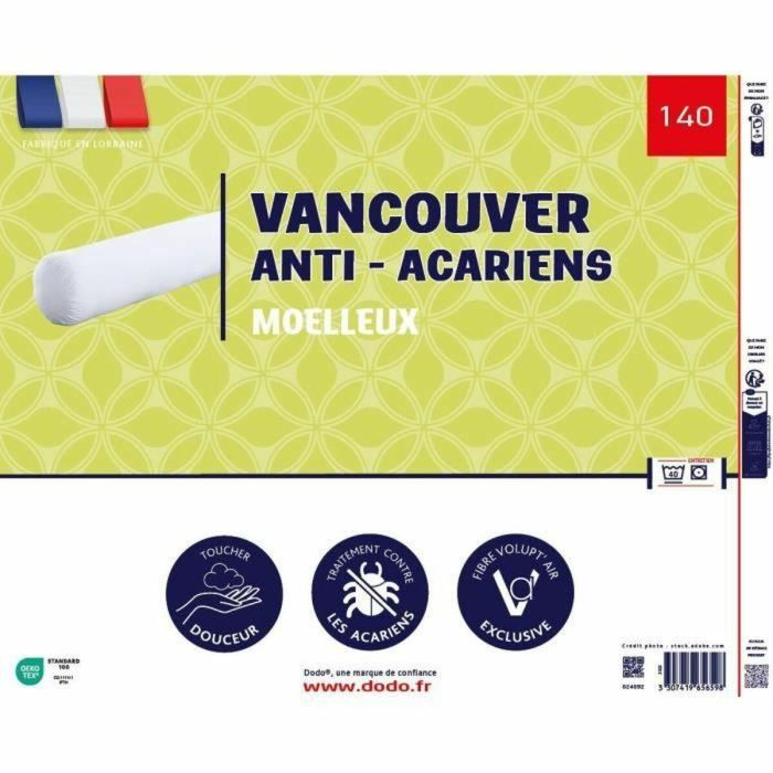 Cojín VANCOUVER 140 cm - antiácaros - 100% Poliéster - DODO 2