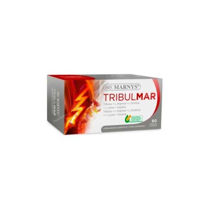 MARNYS Tribulmar, Soporte Físico y Sexual con Tribulus, L-Arginina, L-Lisina, Creatina y L-Ornitina, 60 Cápsulas