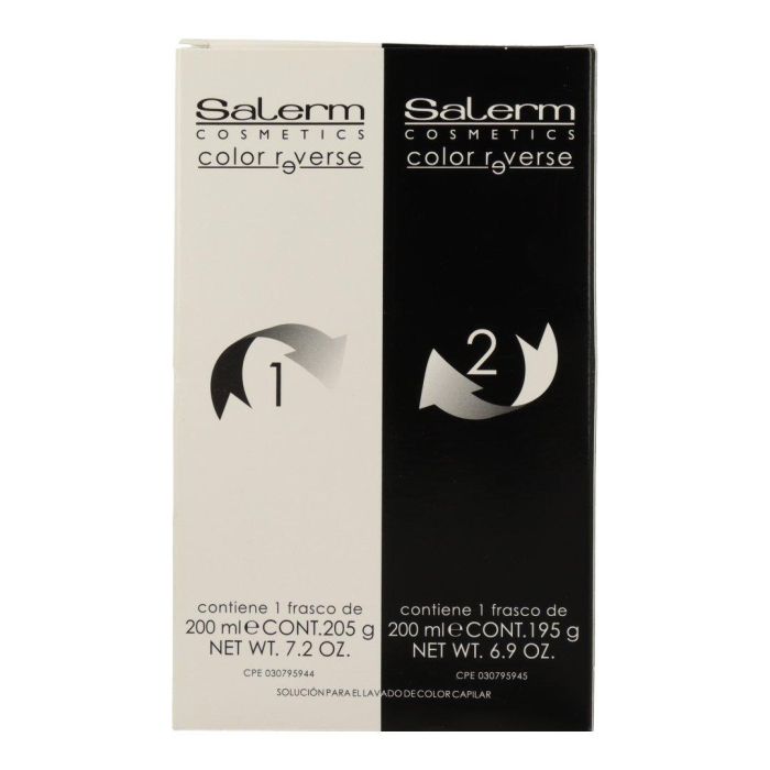 Salerm COLOR REVERSE Lote Set Tratamiento Despigmentante de Color Profesional para Cabello Teñido y Mechas, 2 Piezas de 200ml