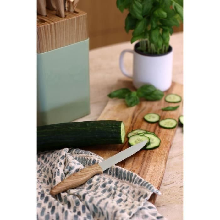 Bloque de cuchillos de 6 piezas - MENASTYL - 5041060 - Hoja de cerámica - Polipropileno - Celadón 5 Bloque de cuchillos de 6 piezas - MENASTYL - 5041060 - Hoja de cerámica - Polipropileno - Celadón 5