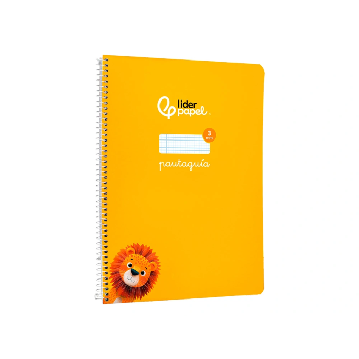 Liderpapel Cuaderno espiral A4 tapa blanda 80 hojas cuadro pautado 3mm color amarillo 4