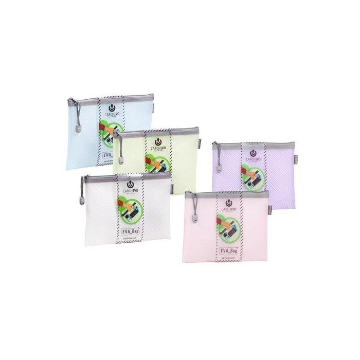 Dosier Sobre Carchivo Cremallera Eva-Bag A6 Surtido (5 Col.) 12 unidades