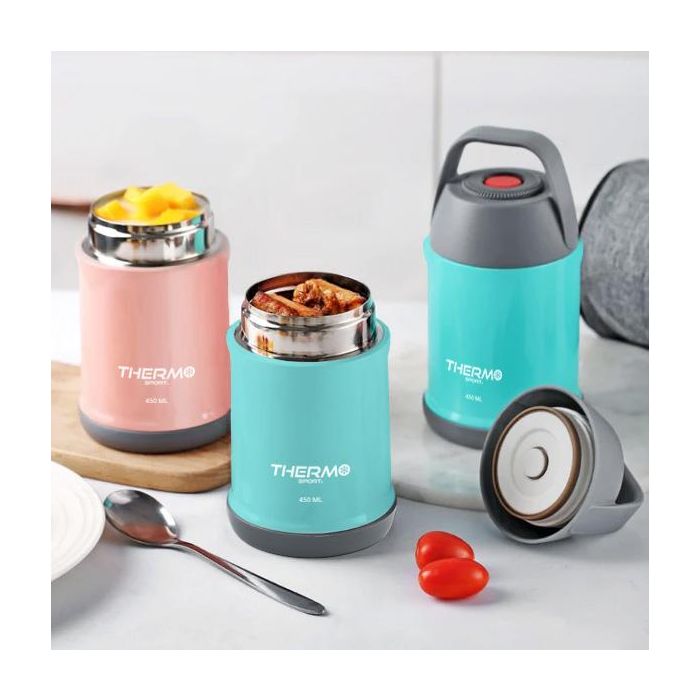 Thermosport Termo Comida de Acero para Alimentos, Capacidad 450 ml, Disponible en Varios Colores, Medidas: 9 cm x 9 cm x 17,2 cm (8 Unidades) 3 Thermosport Termo Comida de Acero para Alimentos, Capacidad 450 ml, Disponible en Varios Colores, Medidas: 9 cm x 9 cm x 17,2 cm (8 Unidades) 3