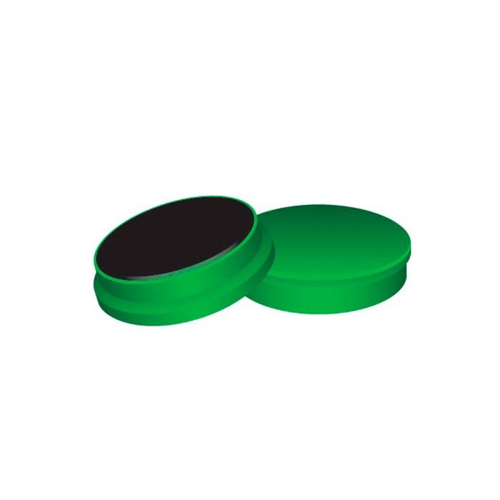 Iman Para Sujecion Q-Connect Ideal Para Pizarras Magneticas35 mm Verde Caja De 10 Unidades 1