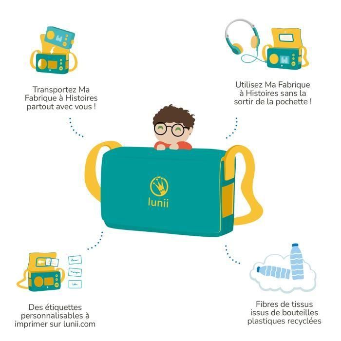 Lunii Ma Pochette Lunii Bolsa de transporte y protección para la narradora Ma Fabrique a Histoires 2 Lunii Ma Pochette Lunii Bolsa de transporte y protección para la narradora Ma Fabrique a Histoires 2