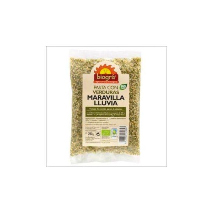 BIOGRA Maravilla Fideos Finos con Verduras 250g Bio | Semola de Trigo Duro, Espinacas, Tomate - Vegano, Sin Lactosa