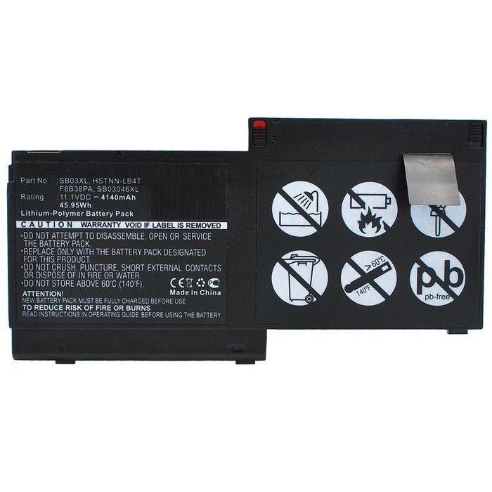 CoreParts Batería Portátil para HP Elitebook 820 G1/G2, 720 G1, 725 G2, Revolve 810 G3, 850 G2 - Li-Pol 45Wh 11.25V 4000mAh Negra 3