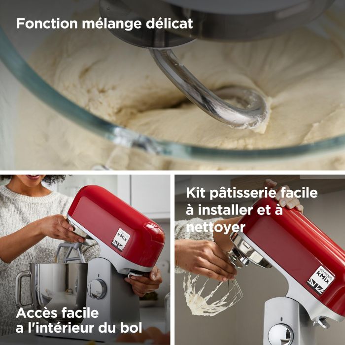 Kenwood KMX750RD Mezclador de Cocina kMix 1000W con Bol de Acero Inoxidable 5 Litros, Rojo 5 Kenwood KMX750RD Mezclador de Cocina kMix 1000W con Bol de Acero Inoxidable 5 Litros, Rojo 5