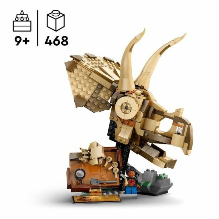 LEGO 76969 Jurassic World Fósiles de Dinosaurios: Cráneo de Triceratops - Set de Construcción para Niños 9 Años 5 LEGO 76969 Jurassic World Fósiles de Dinosaurios: Cráneo de Triceratops - Set de Construcción para Niños 9 Años 5