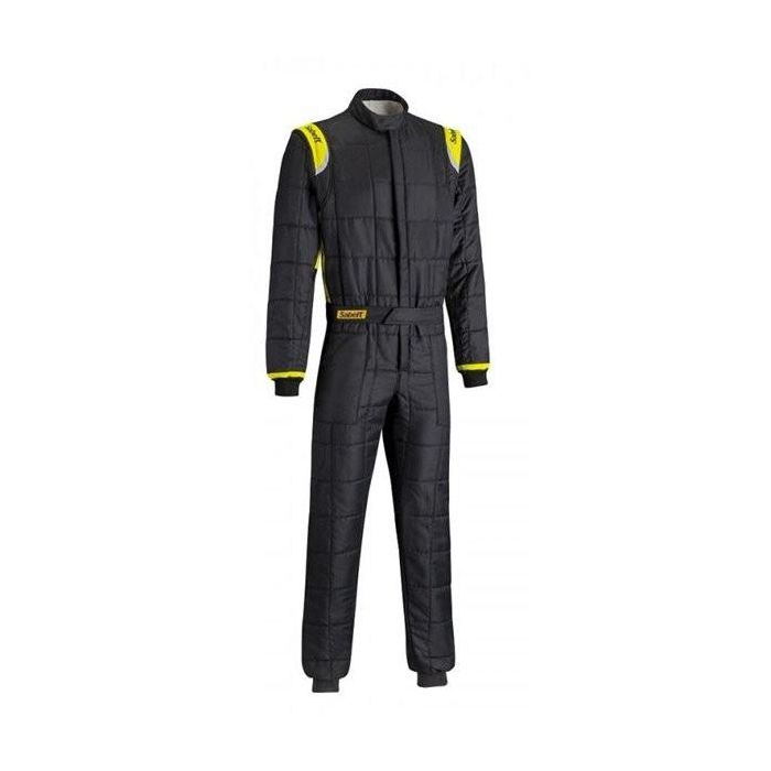 Sabelt SBRFTITS2NRGFL62 Traje de Competición Challenge TS-2 Homologado FIA 8856-2018 Negro Amarillo Fluo Talla 62 Peso 360 g/m²