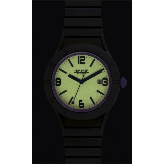 Reloj Hombre Hip Hop HWU1082 Negro Naranja 2