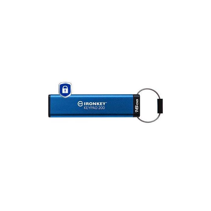 Kingston IronKey Keypad 200 16GB USB-A/C Cifrado Hardware AES-256 FIPS 140-3 Lvl 3 Teclado PIN Multiplataforma Kingston IronKey Keypad 200 16GB USB-A/C Cifrado Hardware AES-256 FIPS 140-3 Lvl 3 Teclado PIN Multiplataforma