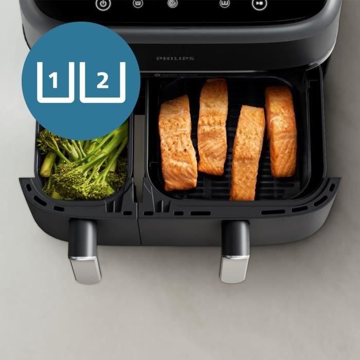 AirFryer - PHILIPS - NA351/00 - Acero inoxidable - 9,0L - Doble cubeta - 38,25 x 44,39 x 31,42 cm 3 AirFryer - PHILIPS - NA351/00 - Acero inoxidable - 9,0L - Doble cubeta - 38,25 x 44,39 x 31,42 cm 3