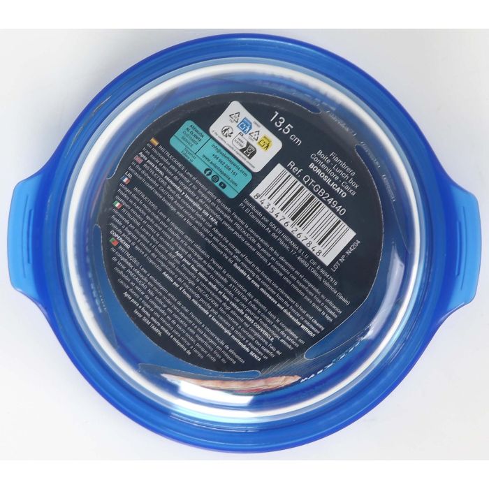 Fiambrera Redonda con Tapa Azul 13.5 cm - Quttin (12 Unidades) 4 Fiambrera Redonda con Tapa Azul 13.5 cm - Quttin (12 Unidades) 4