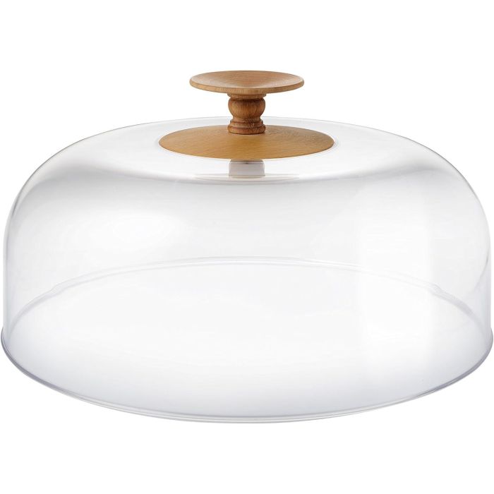 Alessi MW24 Dressed Inwood Campana en PMMA con pomo de madera de haya, 15.50 cm alto, 32.00 cm diámetro Alessi MW24 Dressed Inwood Campana en PMMA con pomo de madera de haya, 15.50 cm alto, 32.00 cm diámetro