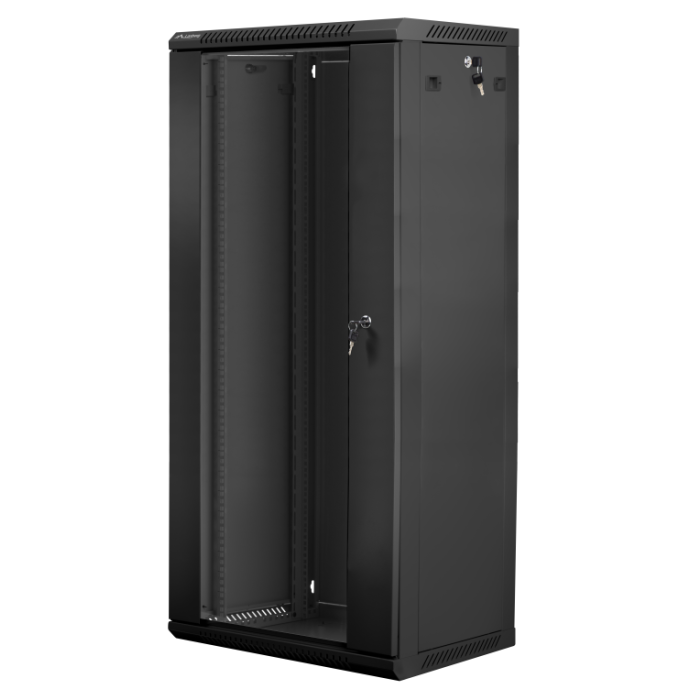 Lanberg WF01-6427-10B Armario Rack 27U Bastidor de Pared negro - Capacidad Máxima de Peso 60 kg