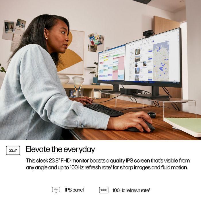 HP 324pf Monitor FHD 23.8 pulgadas Serie 3 Pro Pantalla Nítida Fluida para Oficina, Hogar y Productividad 7