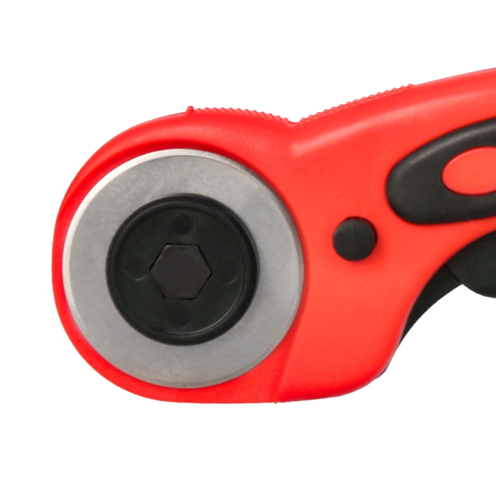 Q-connect Cúter Rotatorio XD-38, Cuchilla Circular 45 mm, 22x165x56 mm, Herramienta de Corte Preciso para Papel, Tela y Cuero 3