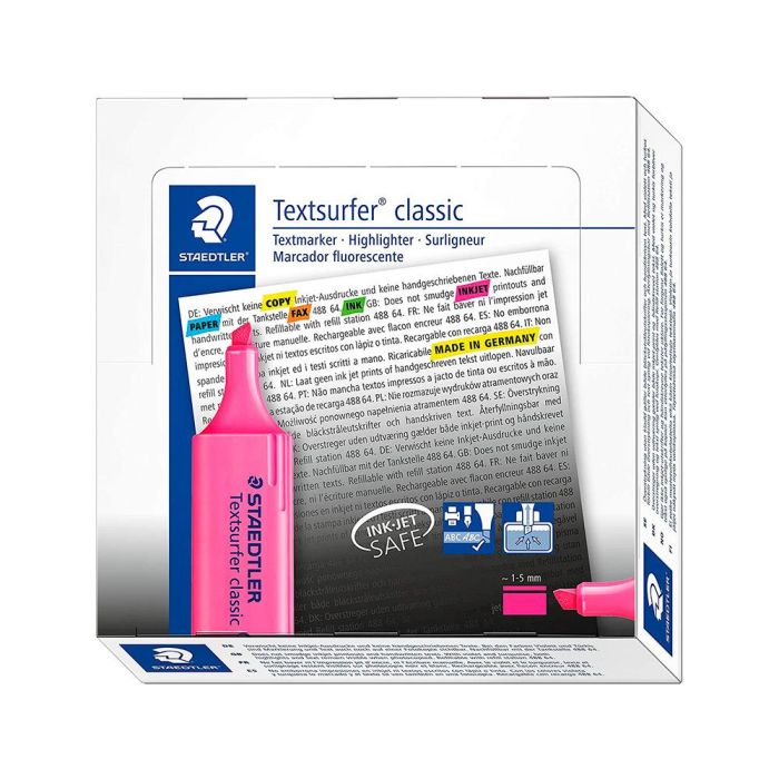 Rotulador Staedtler Textsurfer Classic 364 Fluorescente Rosa 10 unidades 1