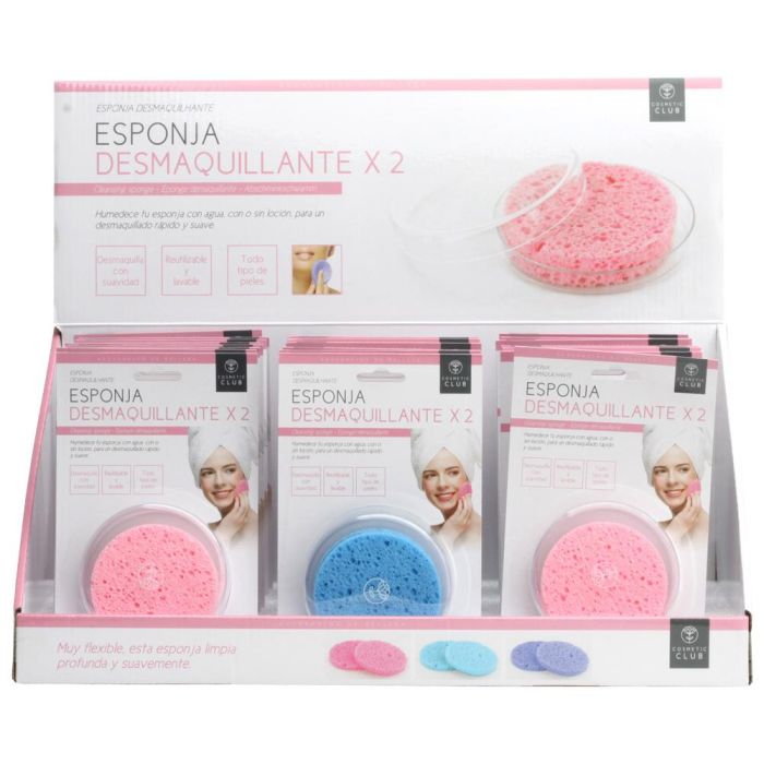 Juego De 2 Esponjas Desmaquillante Cosmetic Club 3